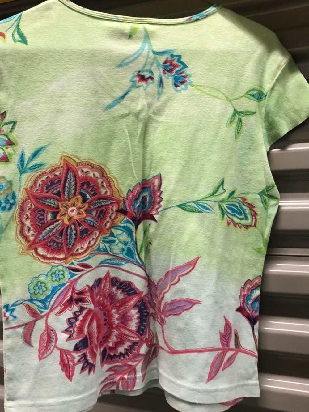 Bila Mint Floral V-Neck Embroidered & Beaded Top - Picture 5 of 5